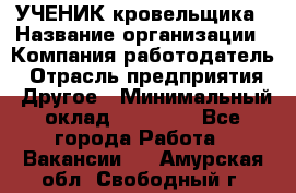 УЧЕНИК кровельщика › Название организации ­ Компания-работодатель › Отрасль предприятия ­ Другое › Минимальный оклад ­ 20 000 - Все города Работа » Вакансии   . Амурская обл.,Свободный г.